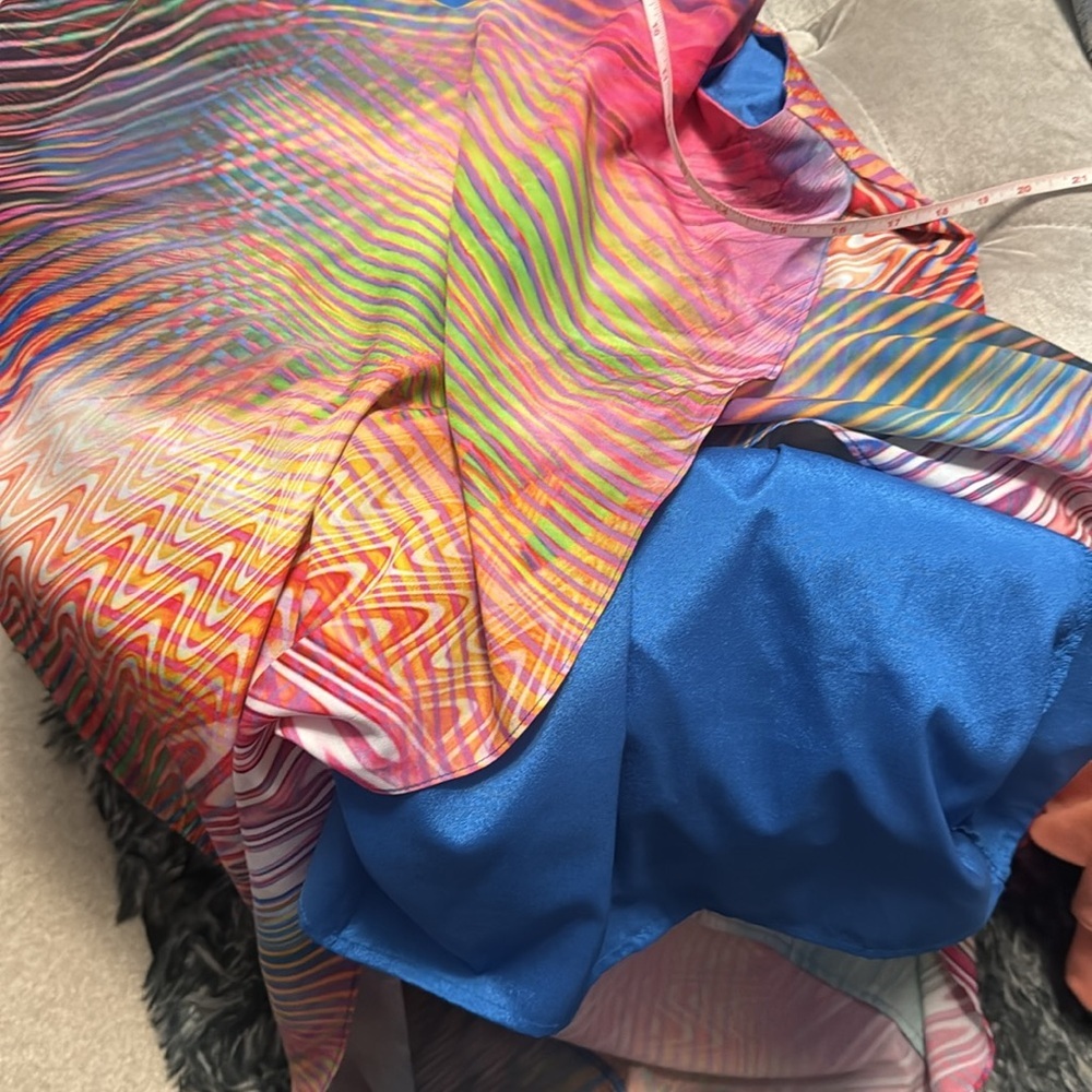 Multicolor Sleeveless Dress, crossover front - Picture 13 of 13